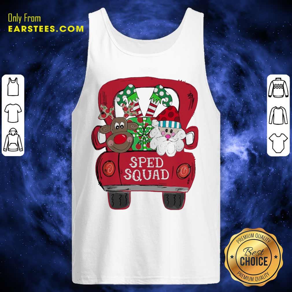 Nice Reindeer Snd Santa Claus Sped Squad Christmas Shirt