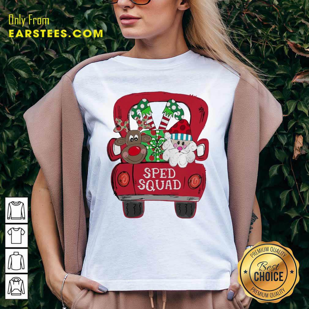 Nice Reindeer Snd Santa Claus Sped Squad Christmas Shirt