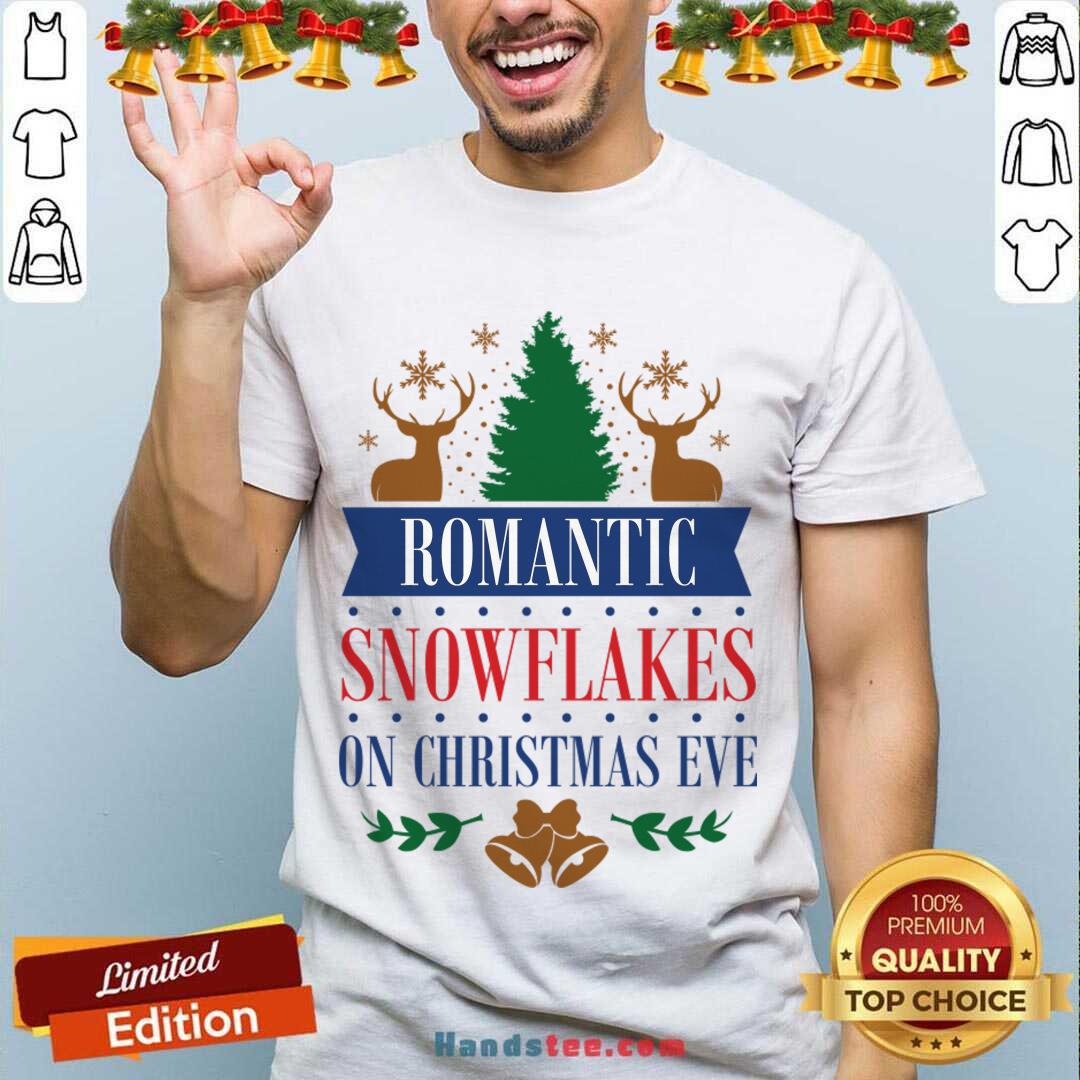 Nice Romantic Snowflakes On Christmas Eve Shirt