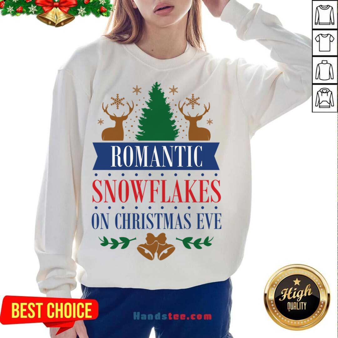 Nice Romantic Snowflakes On Christmas Eve Shirt