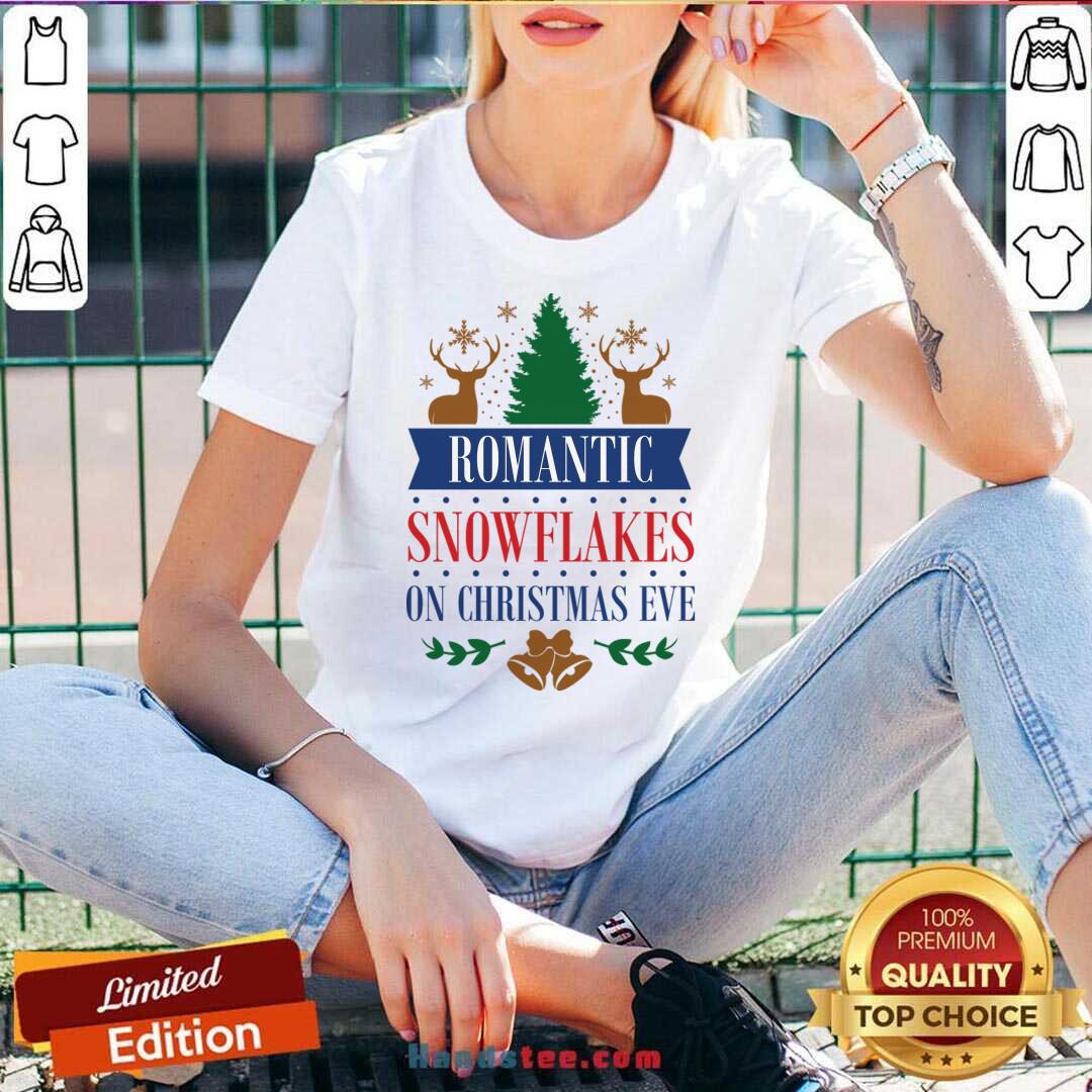 Nice Romantic Snowflakes On Christmas Eve Shirt