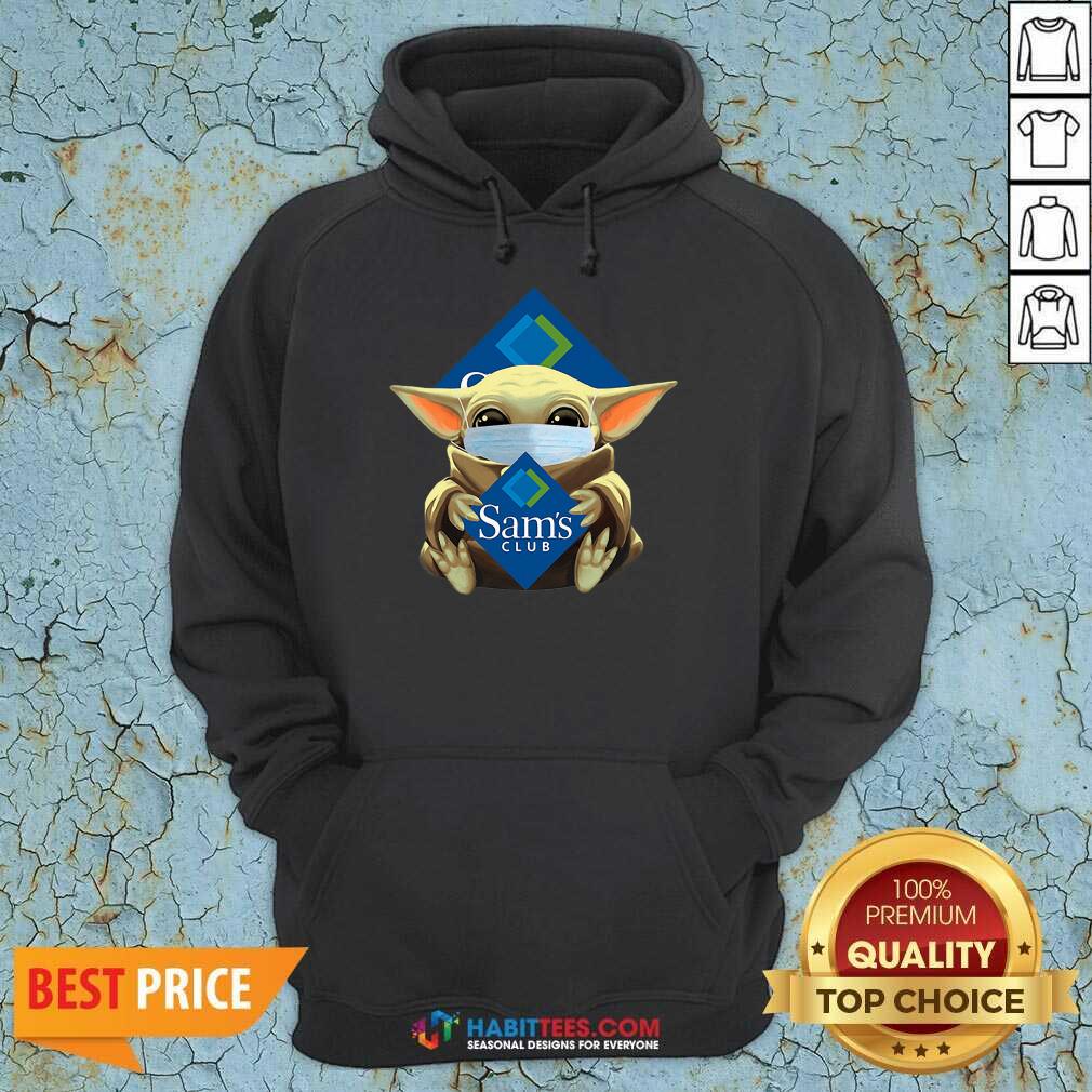 Nice Star Baby Yoda Mask Hug Sams Club Covid-19 Shirt