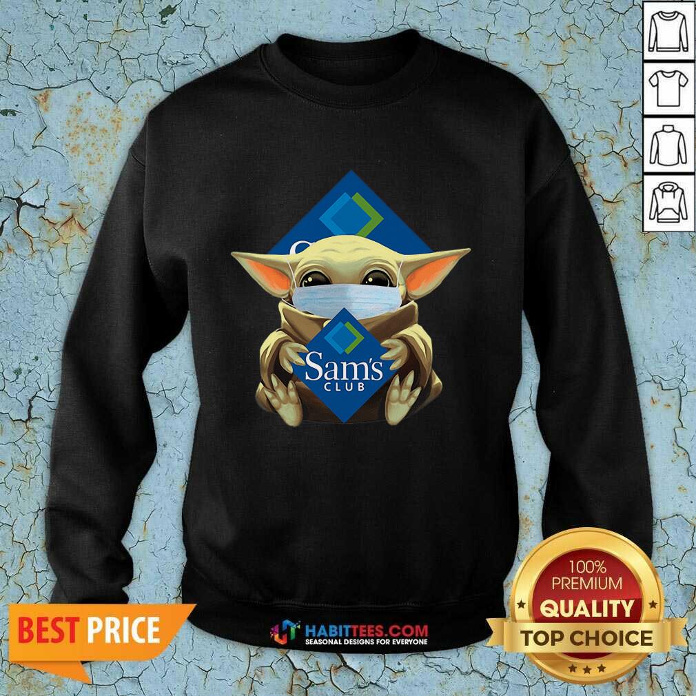 Nice Star Baby Yoda Mask Hug Sams Club Covid-19 Shirt
