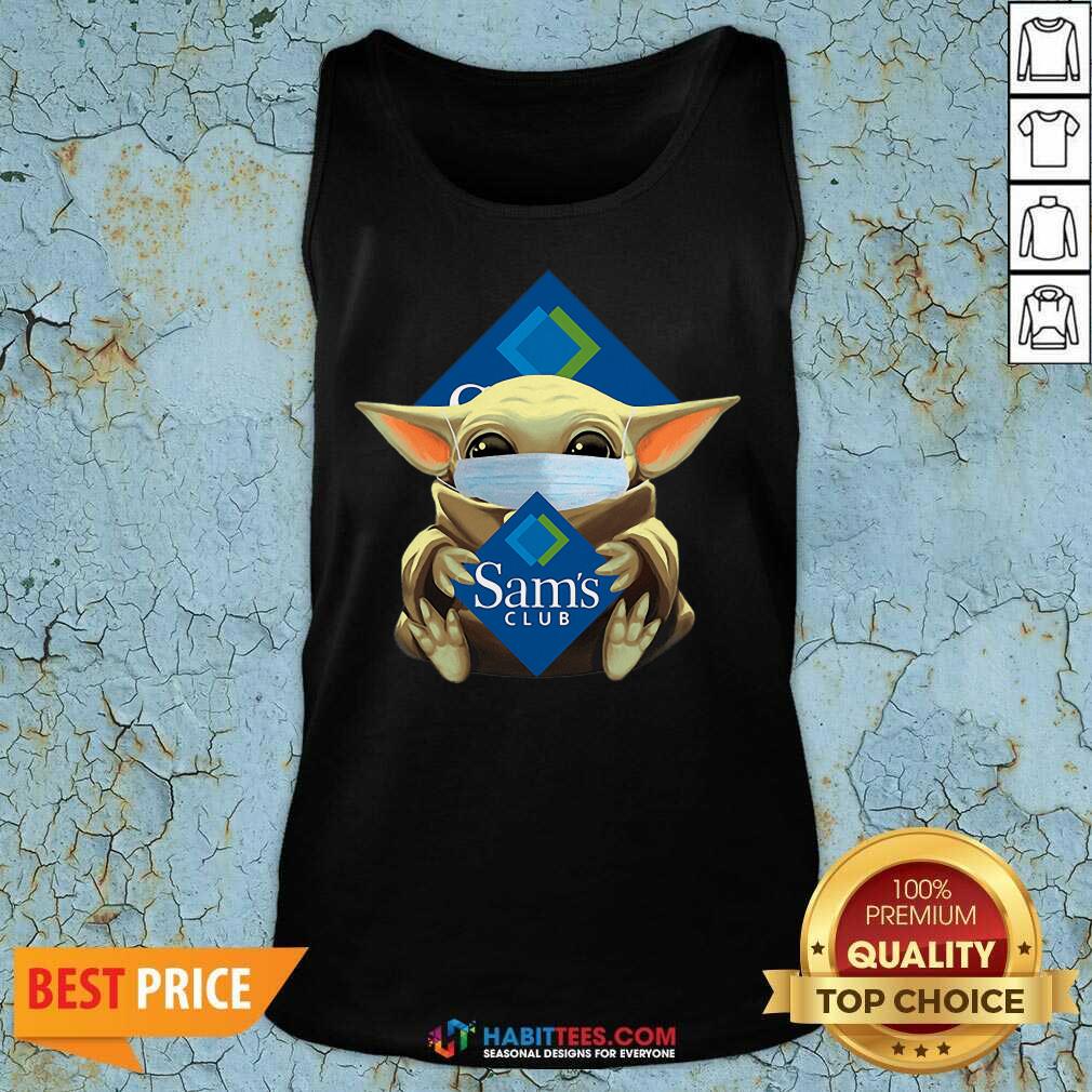 Nice Star Baby Yoda Mask Hug Sams Club Covid-19 Shirt