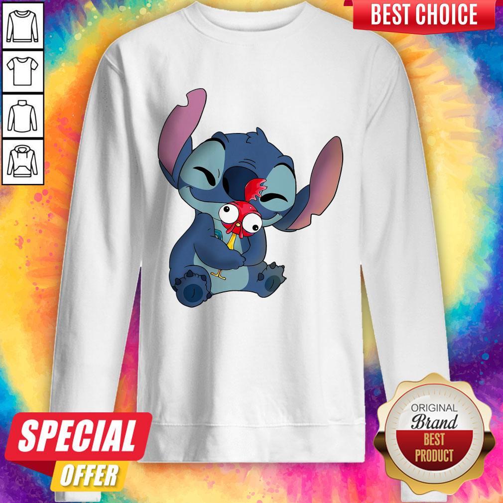 nice-stitch-hug-hey-hey-chicken-shirt