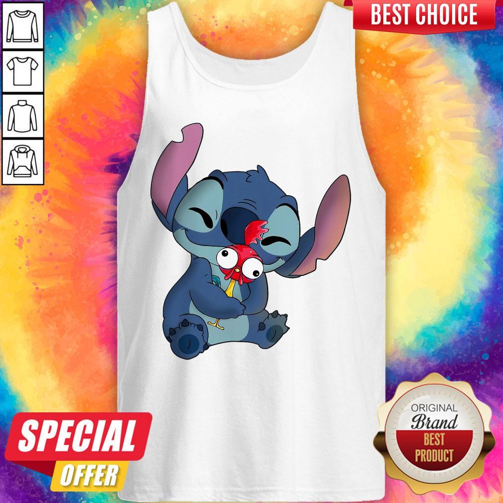 nice-stitch-hug-hey-hey-chicken-shirt