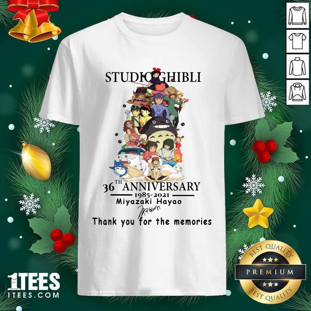 Nice Studio Ghibli 36th Anniversary Thank You For The Memories Signatures Shirt