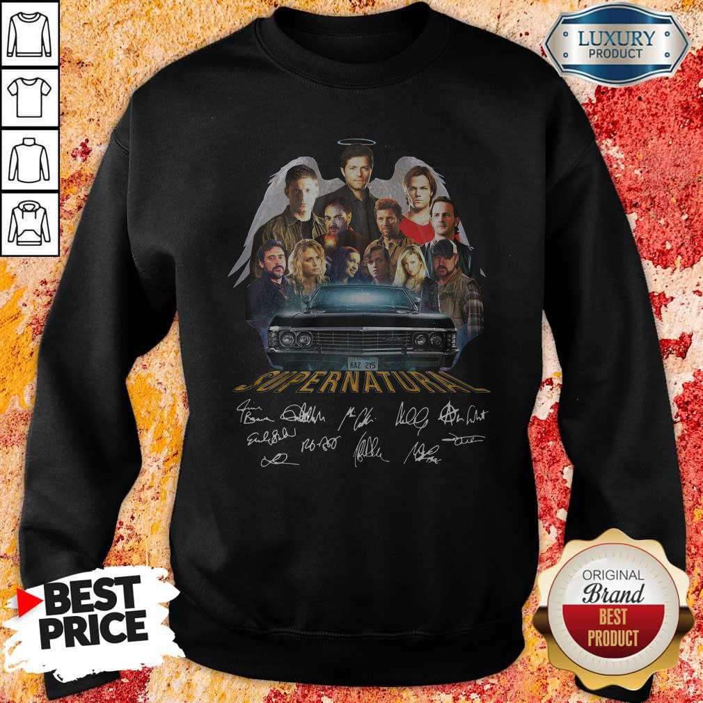 Nice Supernatural Anniversary Signature T-Shirt