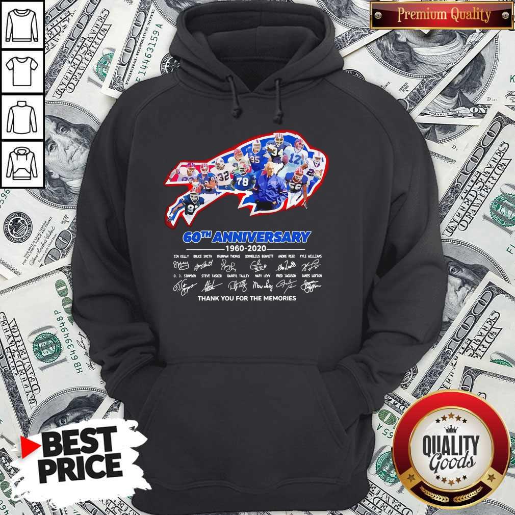 Nice The Bills 60th Anniversary 1960 2020 Thank You For The Memories Shirt