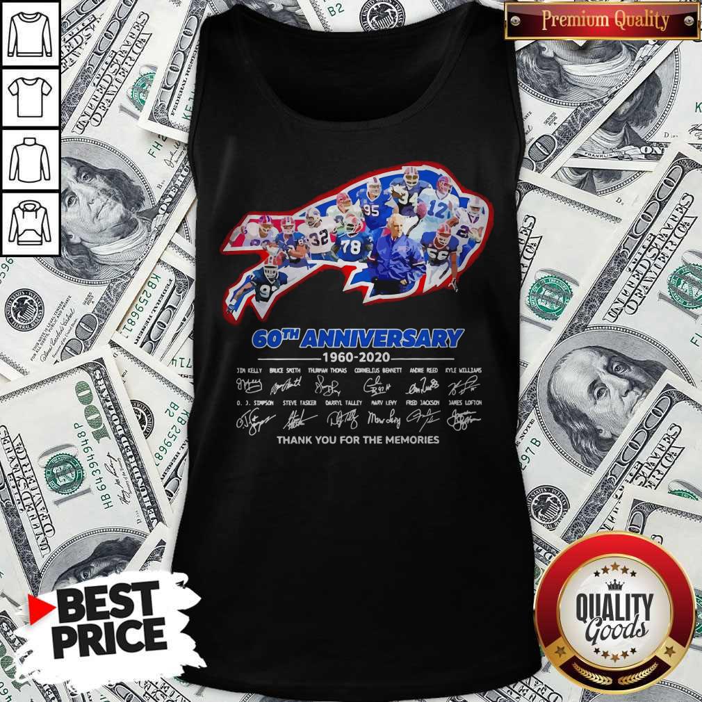 Nice The Bills 60th Anniversary 1960 2020 Thank You For The Memories Shirt