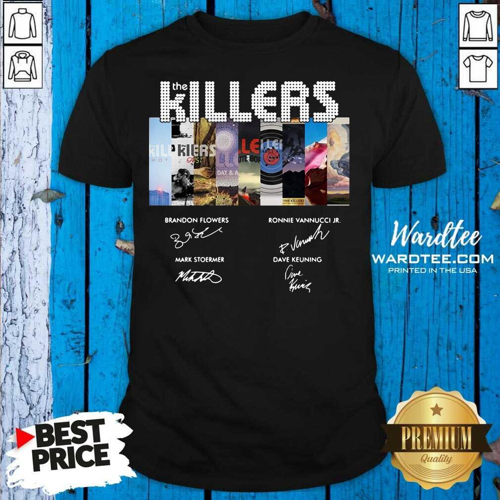Nice The Killers Band Members Signatures Shirt