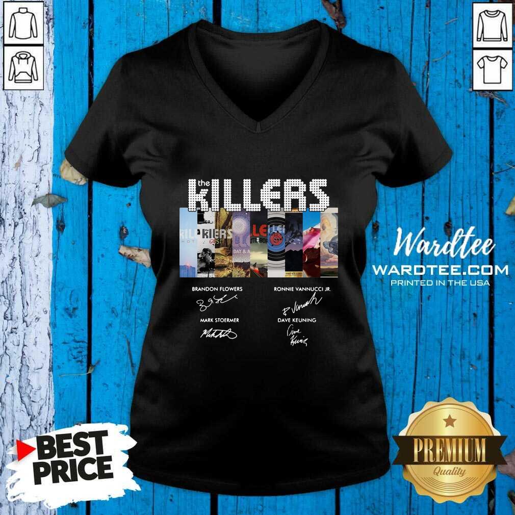 Nice The Killers Band Members Signatures Shirt