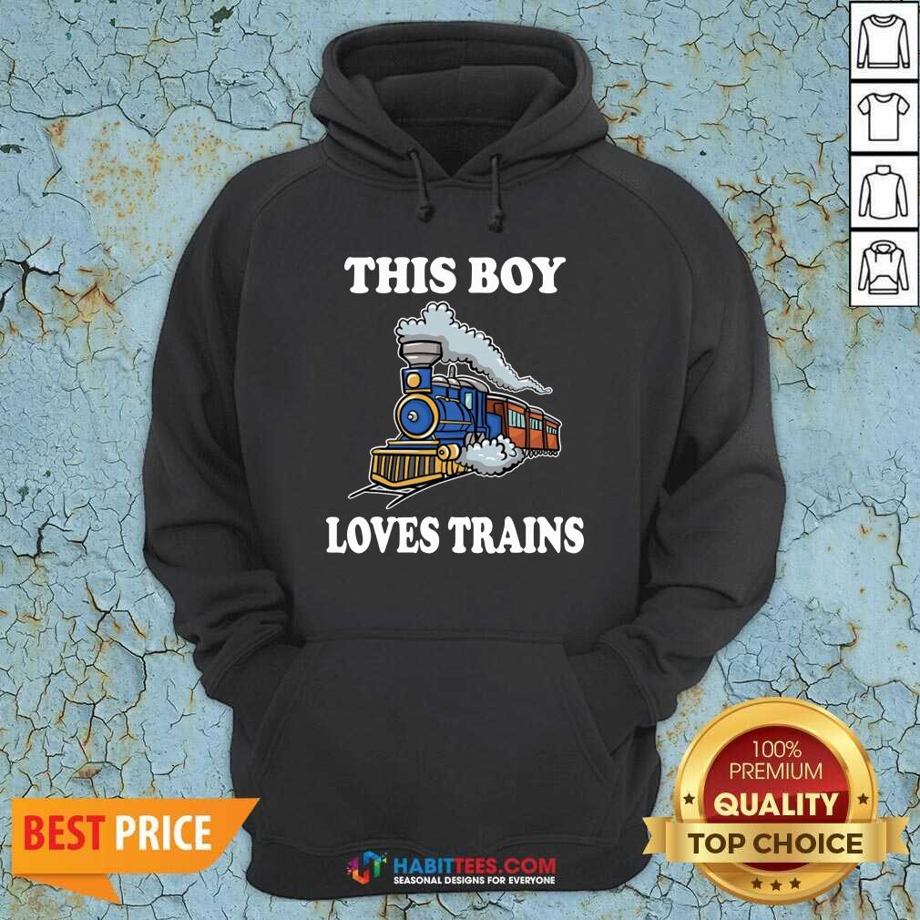 Nice This Boy Loves Trains Shirt
