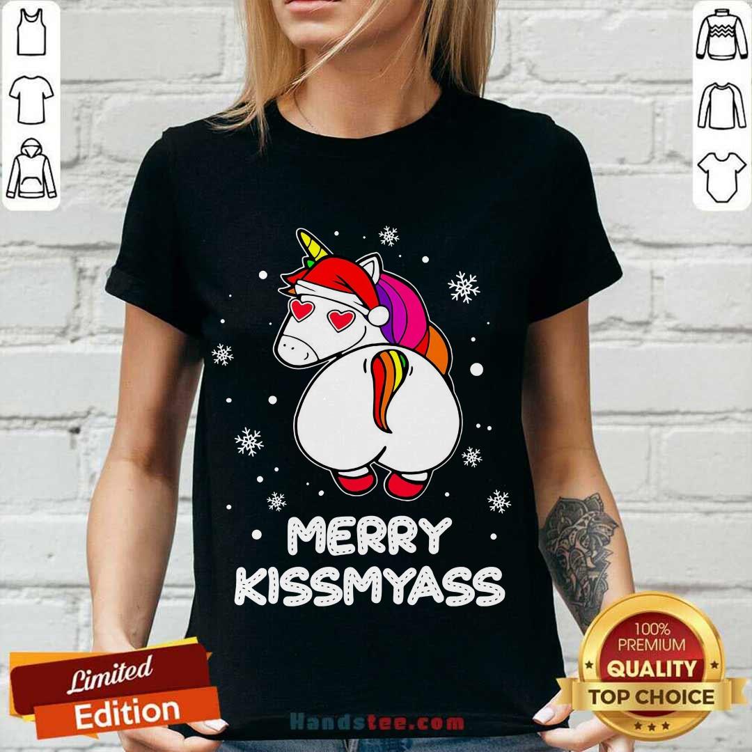 Nice Unicorn Merry Kissmyass Ugly Christmas Shirt