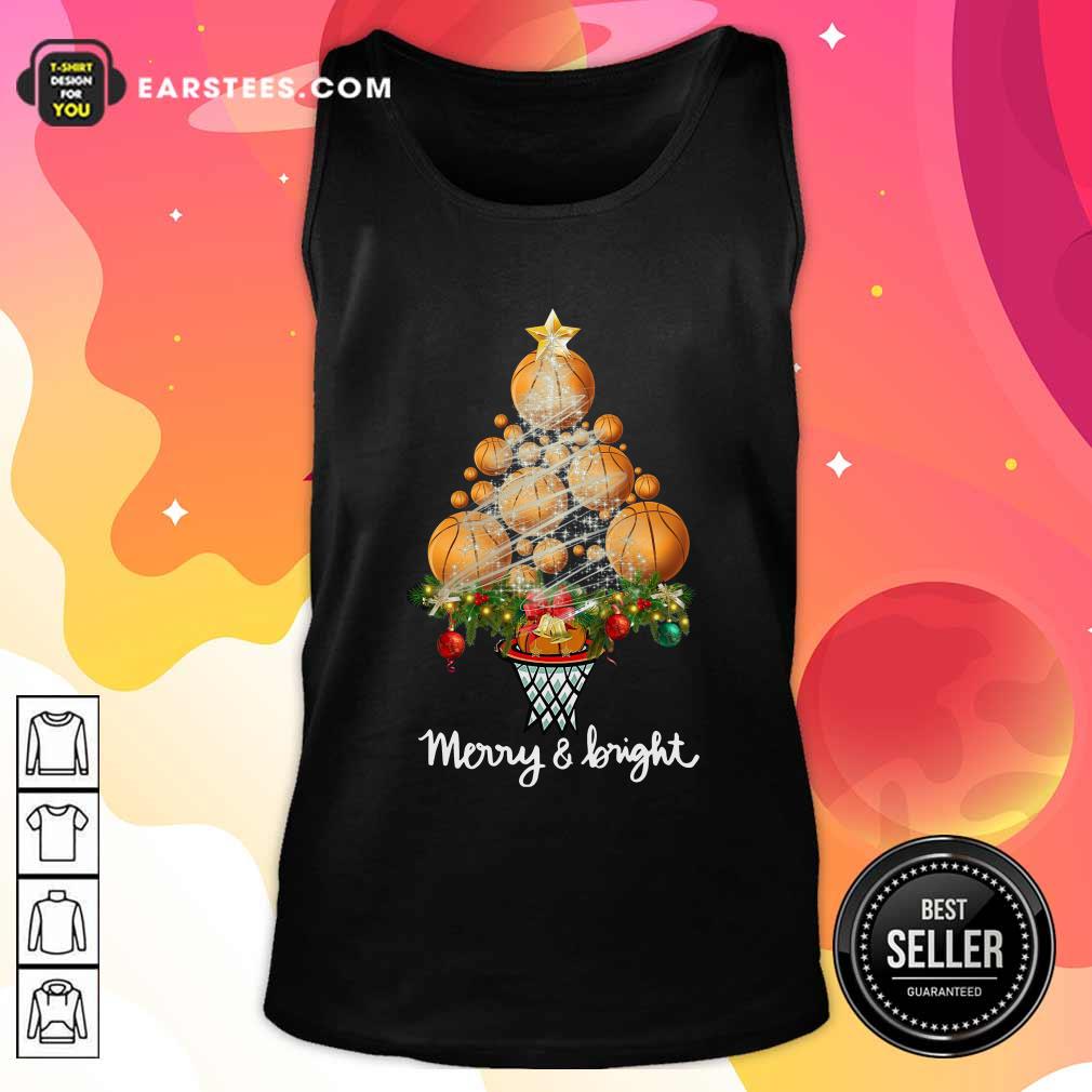 Nice Volleyball Merry And Bright Christmas Tree Shirt