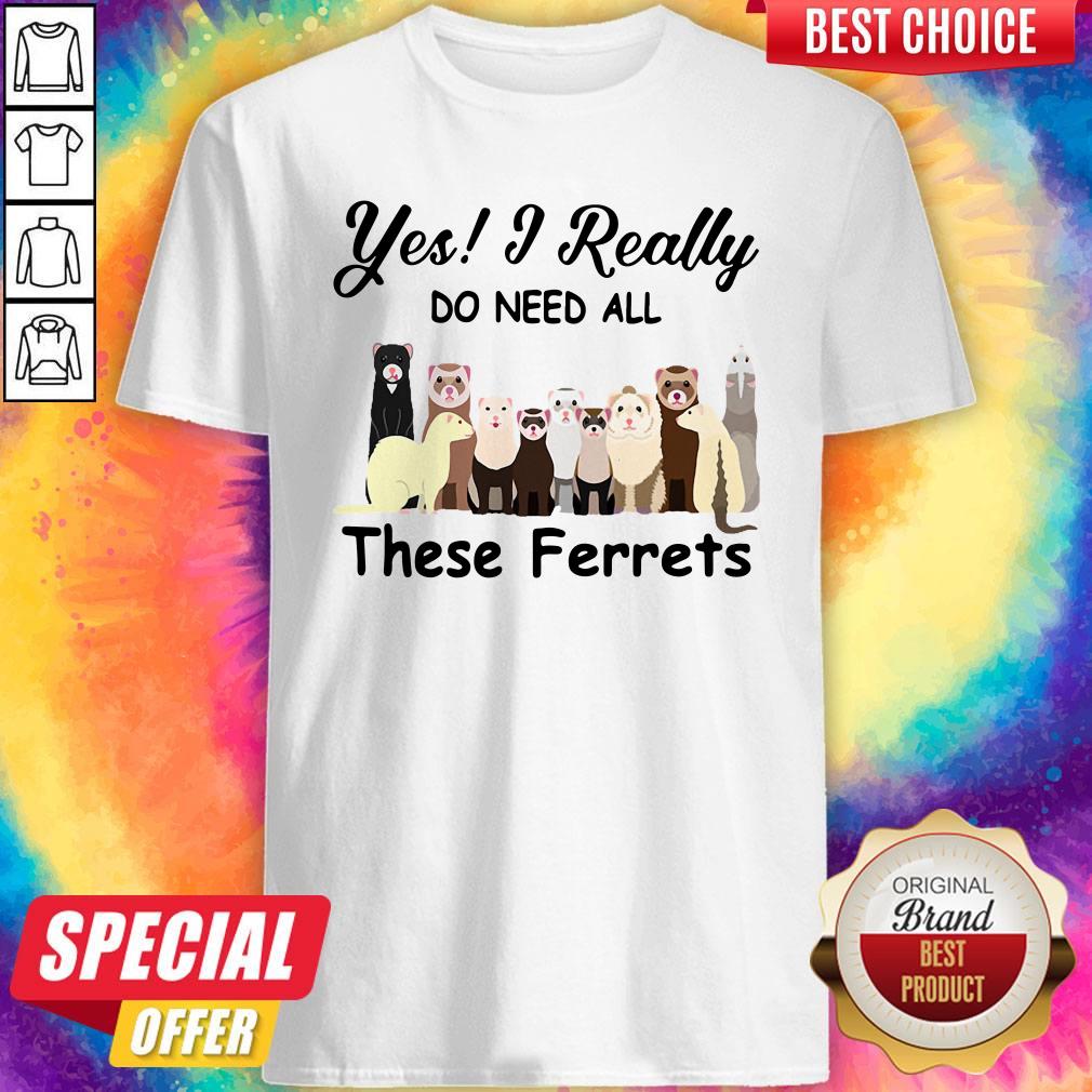 Nice Yes I Really Do Need All These Ferrets Shirt