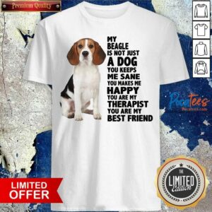 Nice My Beagle Is Not Just A Dog You Keeps Me Sane You Make Me Happy You Are My Therapist You Are My Best Friend Shirt