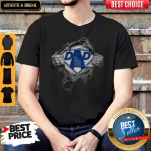 Pretty Blood Inside Me Dad Los Angeles Dodgers Logo Shirt