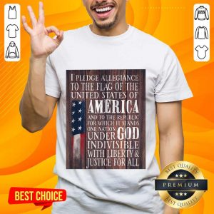 Top American Flag One Nation Under God Indivisible Shirt