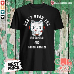 Happy Cat Can’t Hear You I’m Gaming Boyfriend Shirt