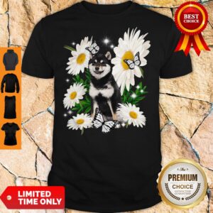 Funny Shiba Inu Dog Daisy Flower Classic Shirt