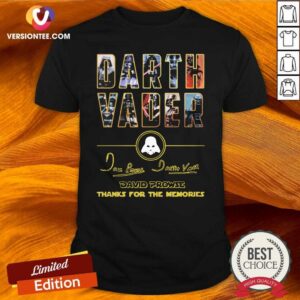 Great Darth Vader David Prowse Thank For The Memories Signatures Shirt