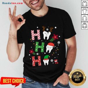 Happy Dental Reindeer Santa Elf Ho Ho Ho Merry Christmas Sweater Shirt