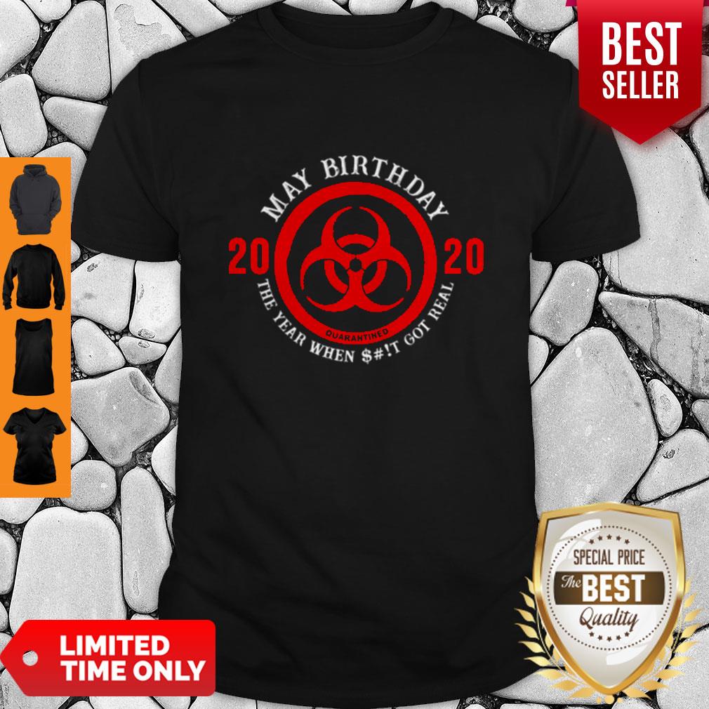 Funny Biological Hazard May Birthday 2020 Quarantined Coronavirus Shirt