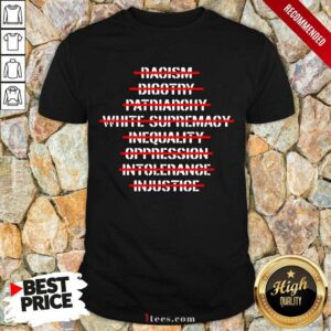 Official Anti Racism Bigotry Patriarchy White Supremacy Shirt