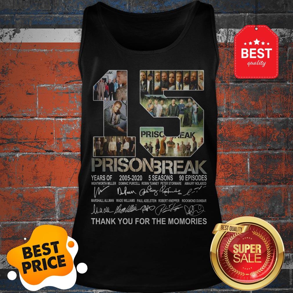 Official 15 Years Of Prison Break 2005-2020 Thank You For The Memories Shirt