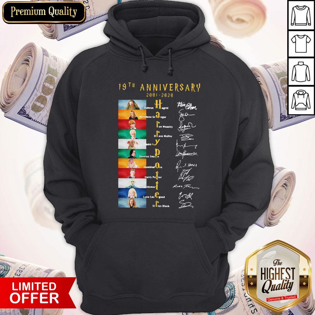 Official 19th Anniversary 2001 2020 Harrypotter Signatures Shirt
