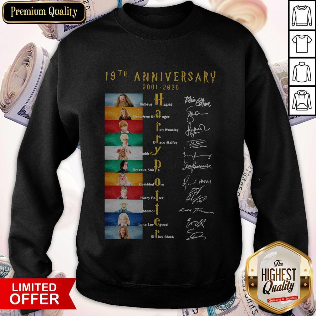 Official 19th Anniversary 2001 2020 Harrypotter Signatures Shirt