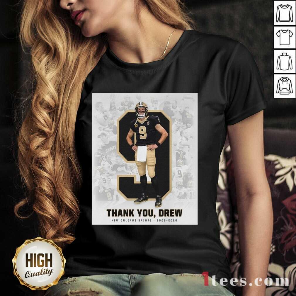 Official 9 Drew Brees Thank You Drew Shirt