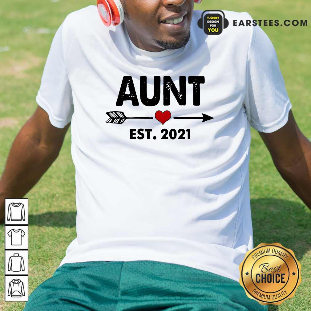 Official Aunt Est 2021 Heart Shirt