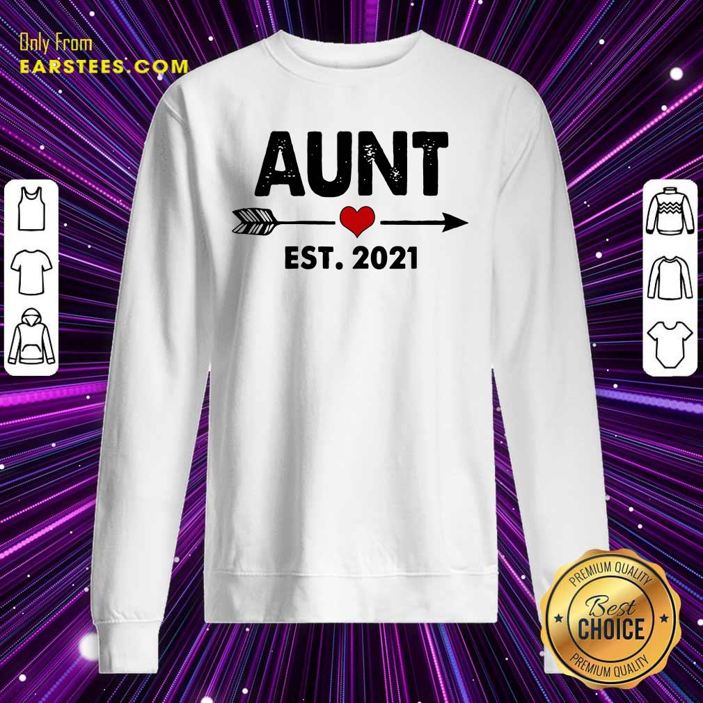 Official Aunt Est 2021 Heart Shirt
