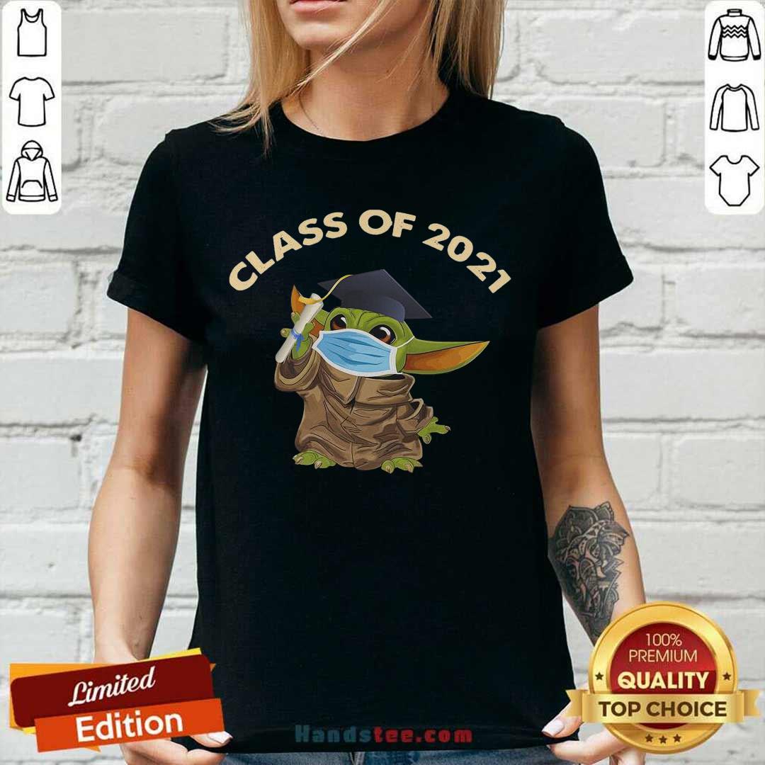 Official Baby Yoda Face Mask Class Of 2021 Shirt