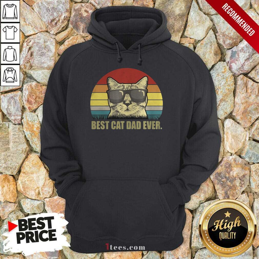 Official Best Cat Dad Ever Sunset Shirt