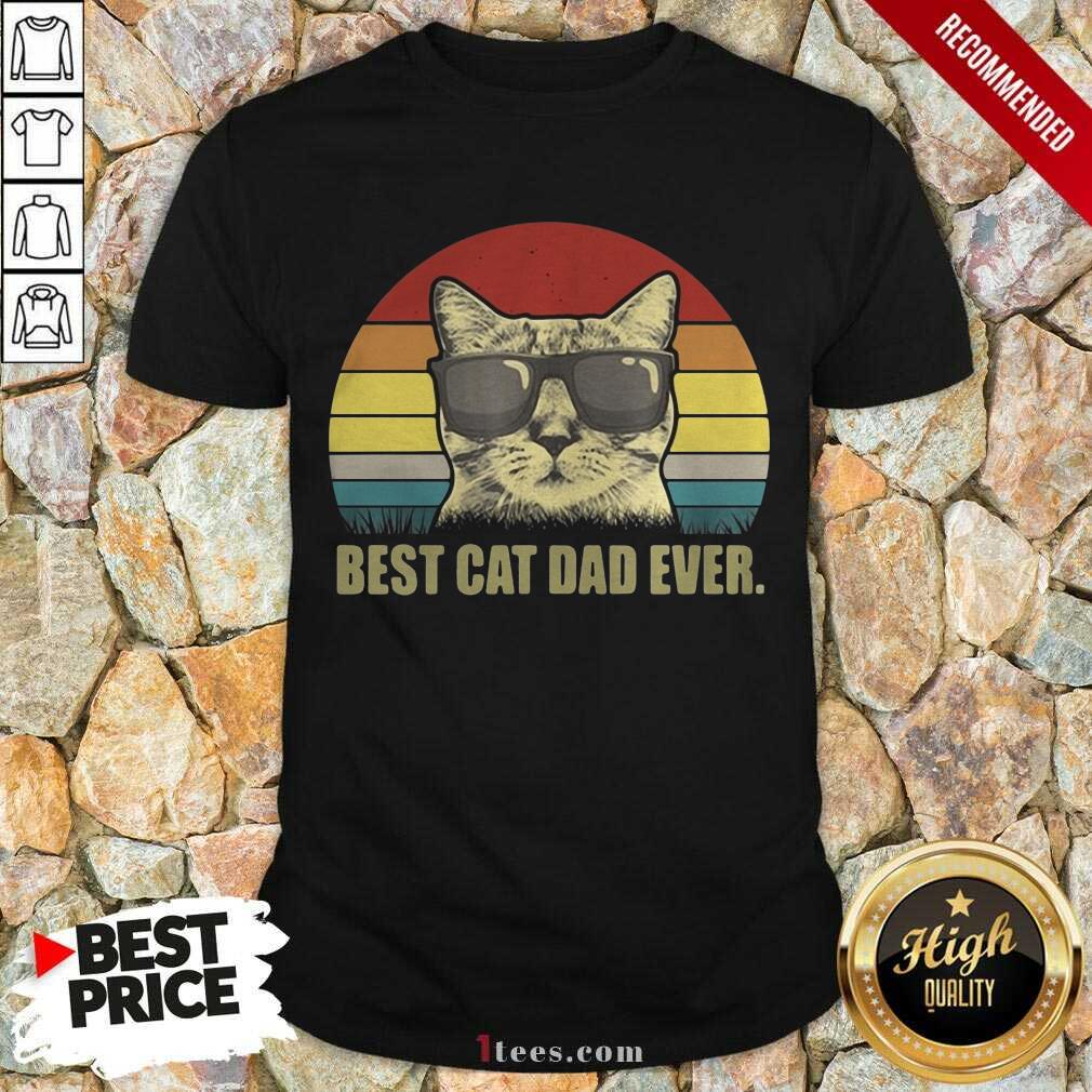 Official Best Cat Dad Ever Sunset Shirt