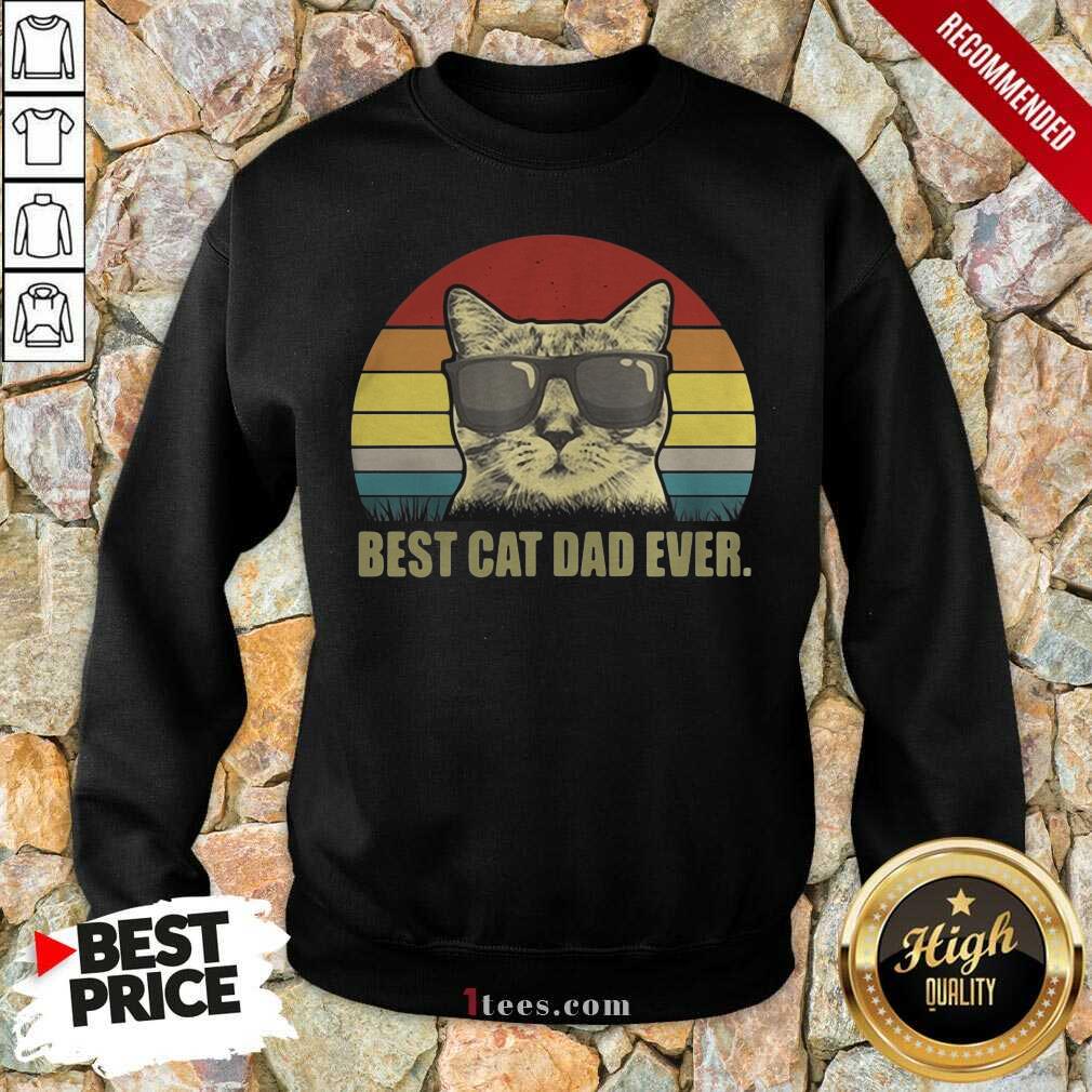 Official Best Cat Dad Ever Sunset Shirt