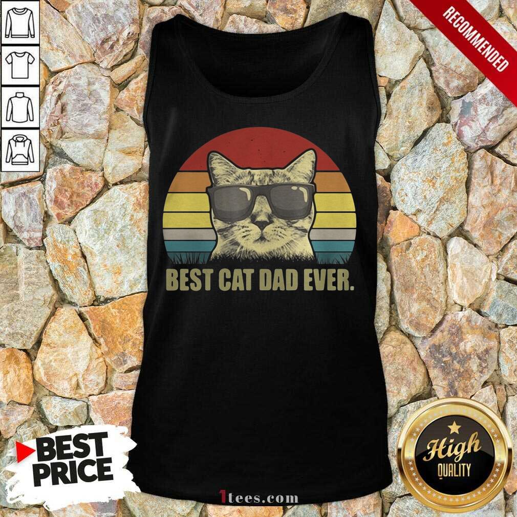 Official Best Cat Dad Ever Sunset Shirt