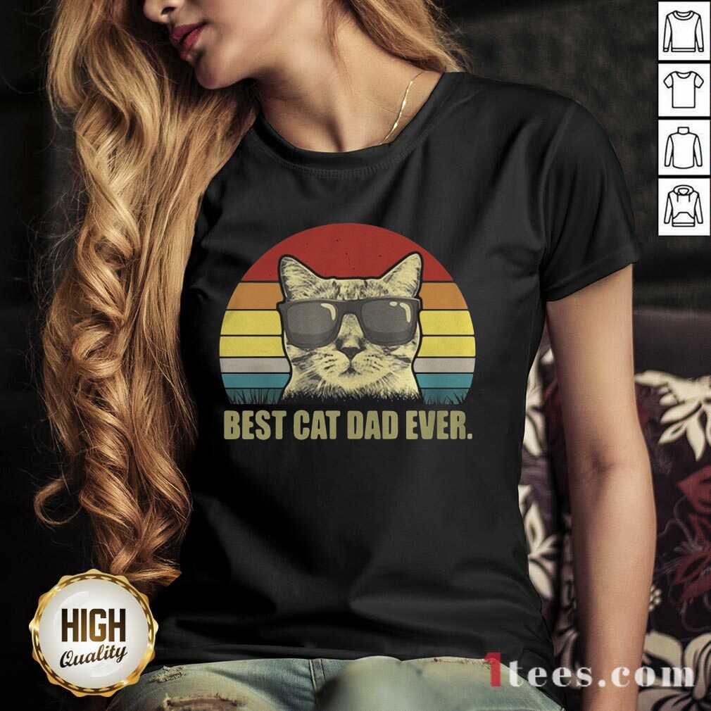 Official Best Cat Dad Ever Sunset Shirt