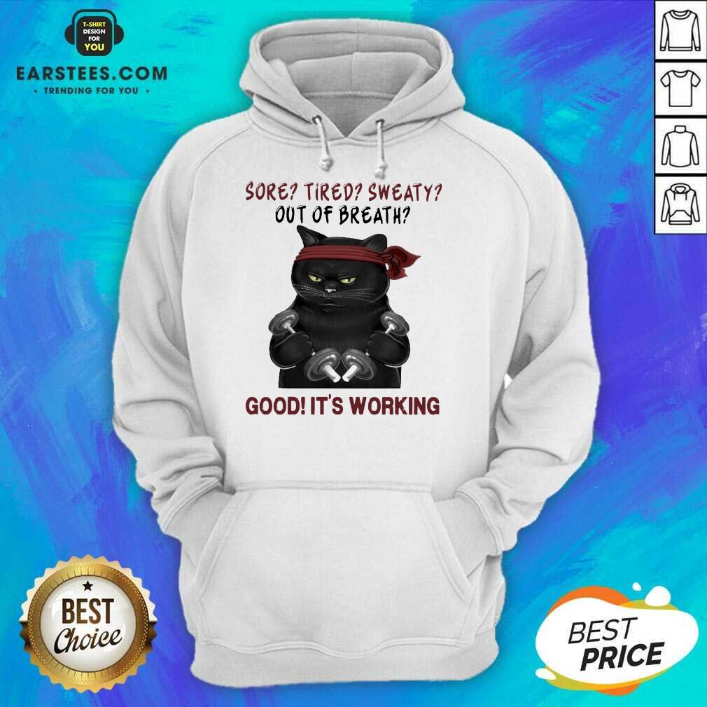 Official Black Cat Sore Sweaty Great 5 Shirt