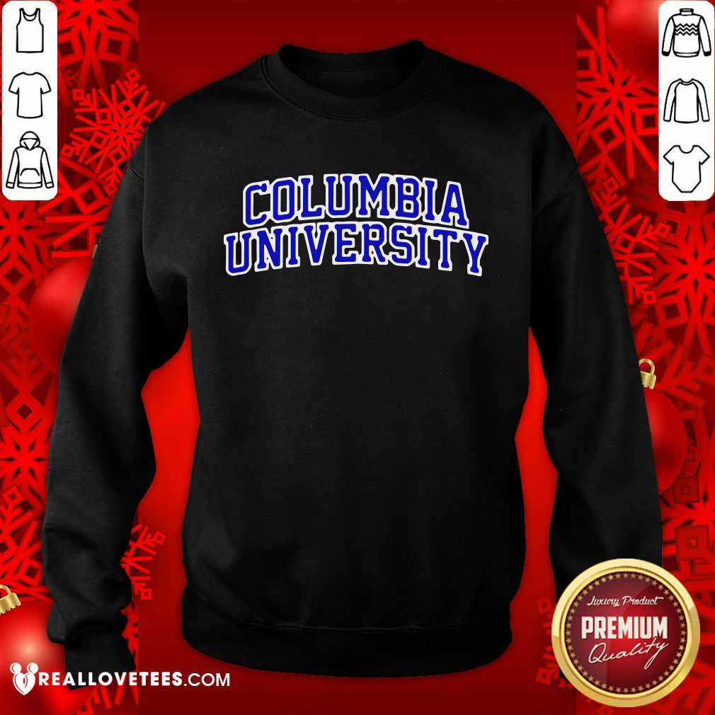 Official Columbia University Blue Text Shirt