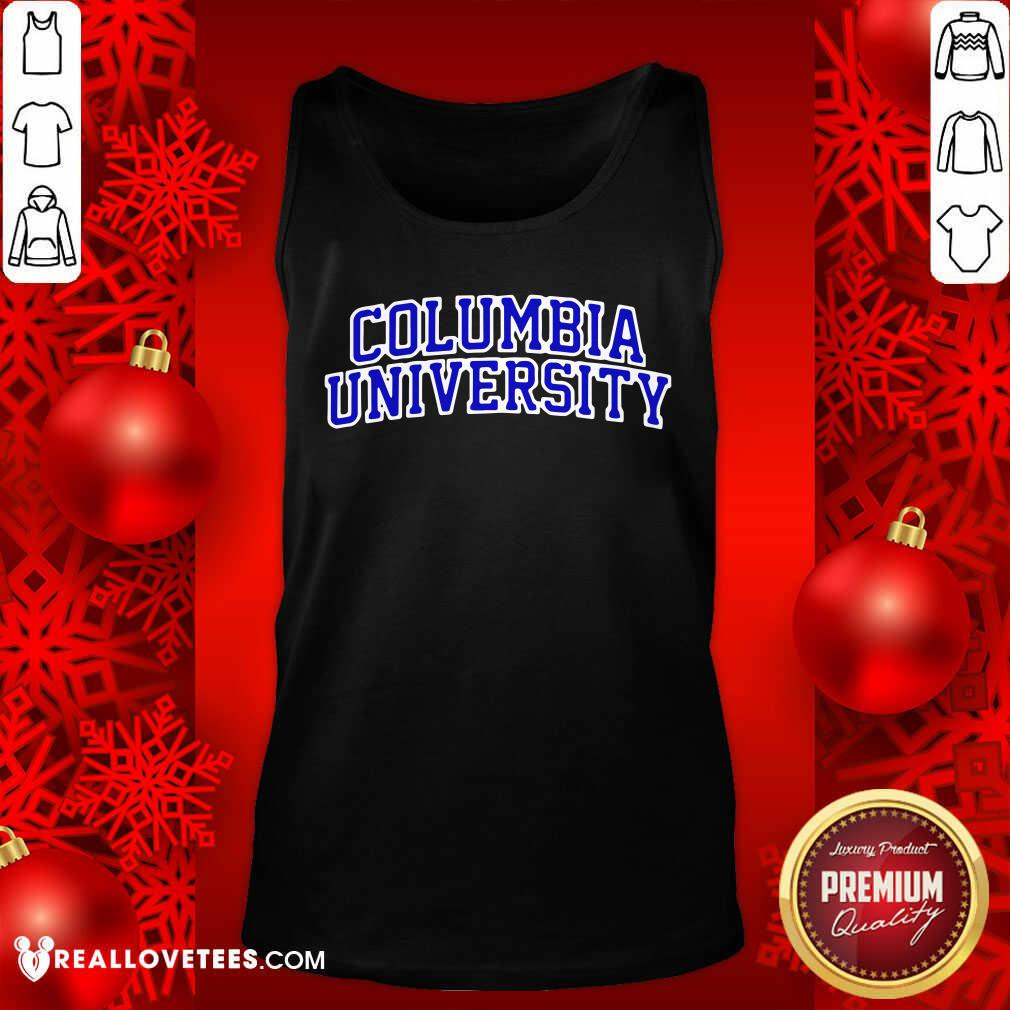 Official Columbia University Blue Text Shirt