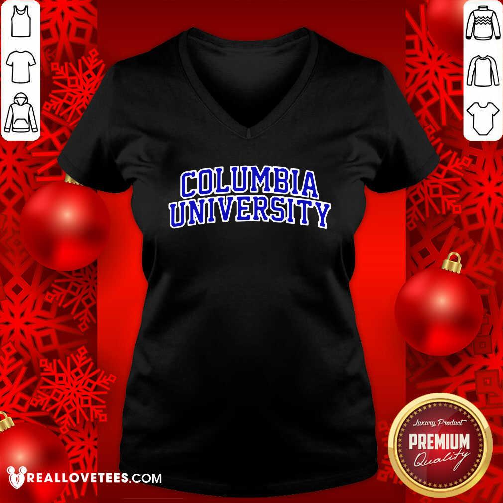 Official Columbia University Blue Text Shirt