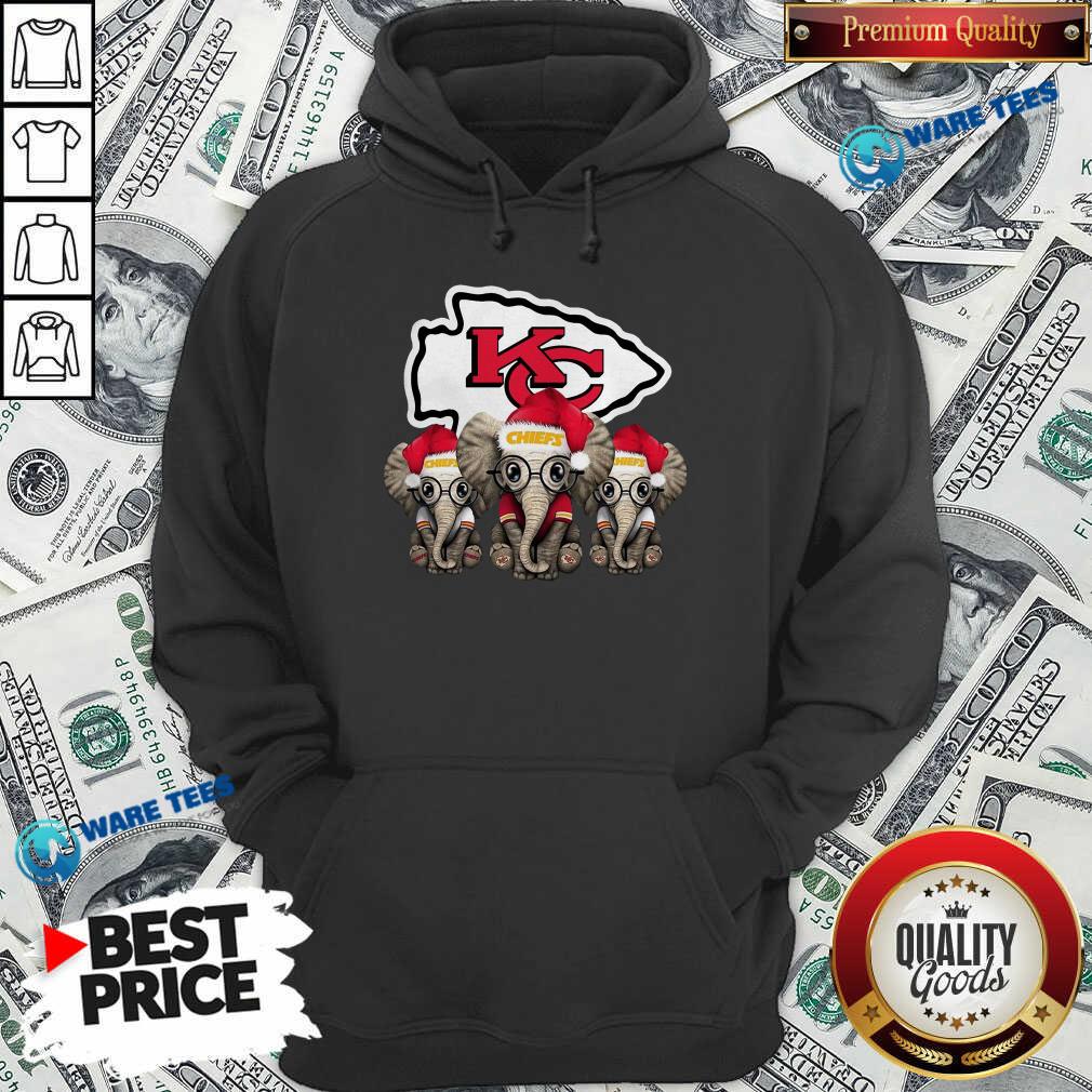 Official Cute Kansas City Chiefs Elephant Christmas Shirt