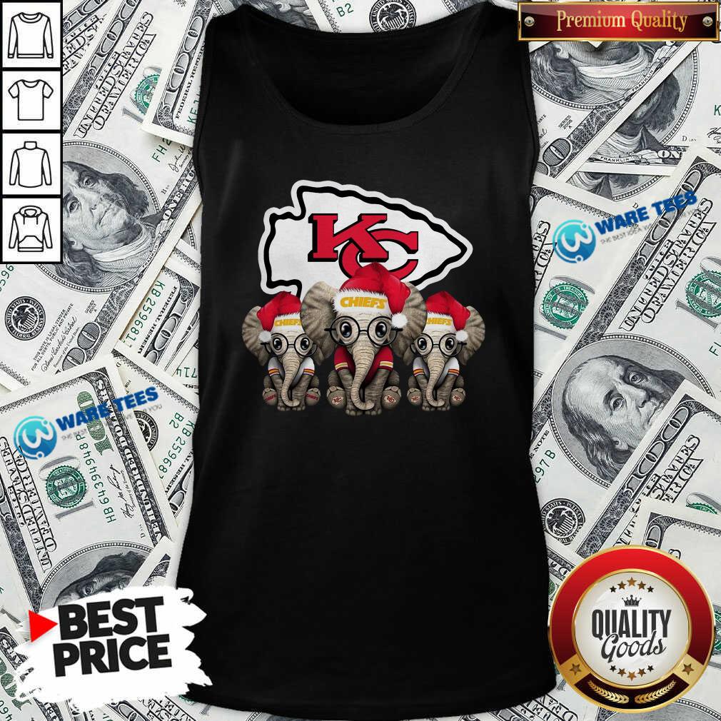 Official Cute Kansas City Chiefs Elephant Christmas Shirt