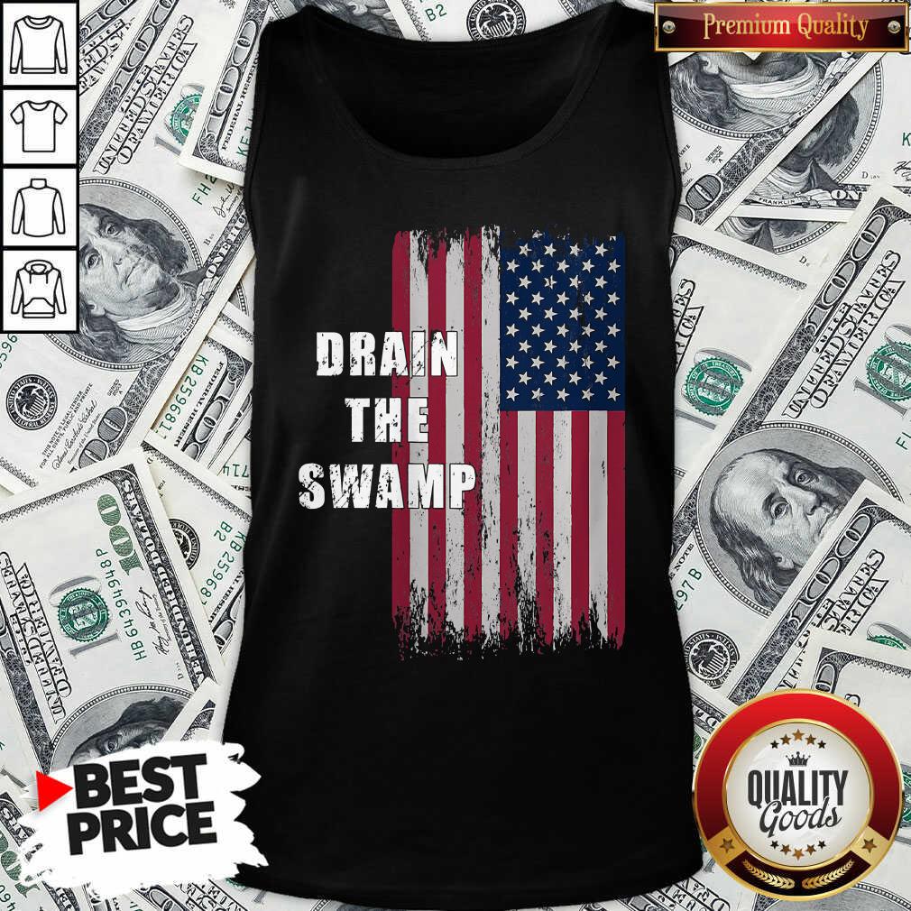Official Drain The Swamp President Donald Trump Usa Flag Shirt