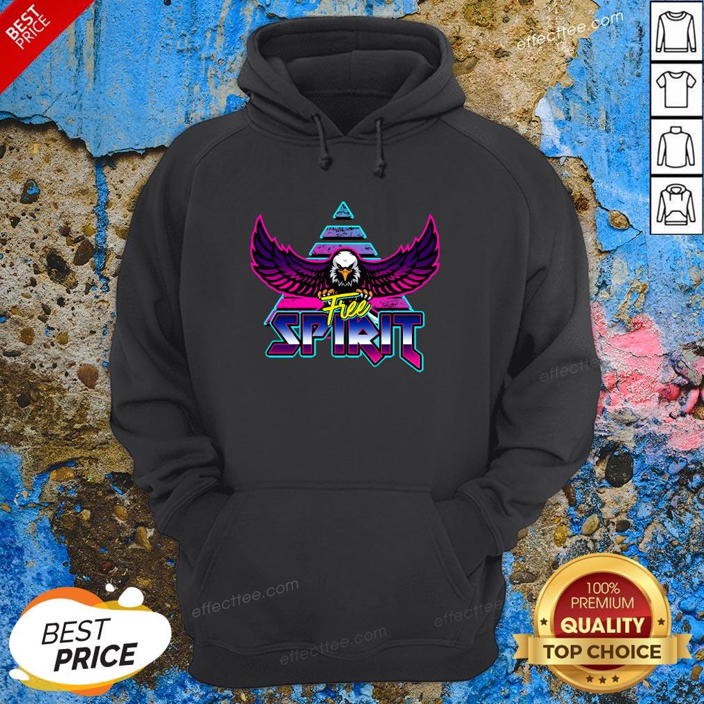 Official Free Spirit Eagle 80s Rock Band Style Shirt