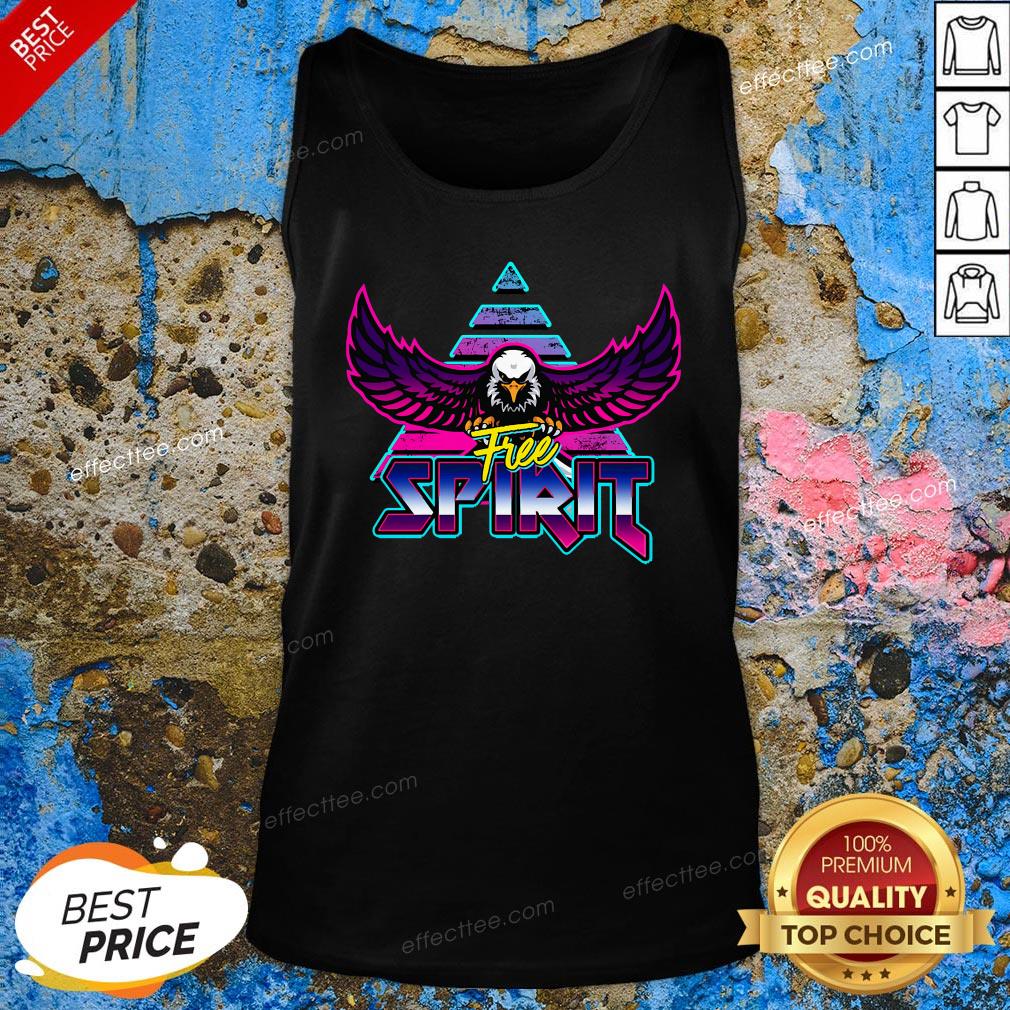 Official Free Spirit Eagle 80s Rock Band Style Shirt